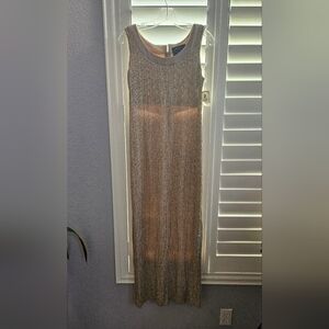 Alex Evenings Metallic Sleeveless Maxi Dress Size 6P